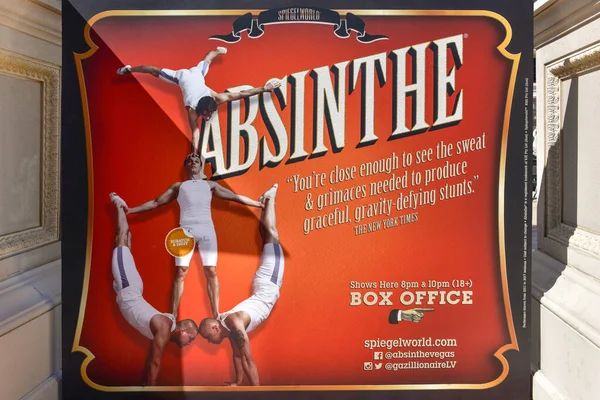 Caesars Palace Las Vegas Usa Absinthe Exciting Showcase World Class 로열티 프리 스톡 사진