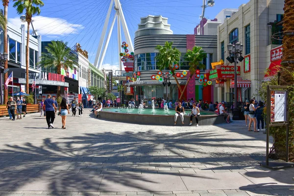 Nevada Usa Linq Promenade Een Eet Winkel Uitgaanswijk Met Een — Stockfoto