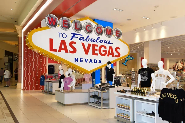 Nevada Usa Ikonikus Las Vegas Emlékmű Nagy Példánya Díszíti Bejáratot — Stock Fotó