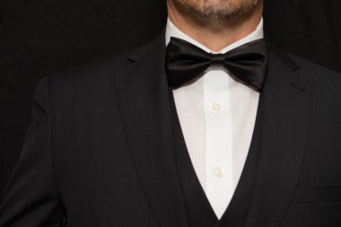 Gentleman in Black Tie clipart