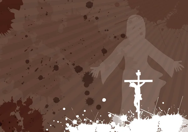 Crucifixión y resurrección de Jesús — Vector de stock