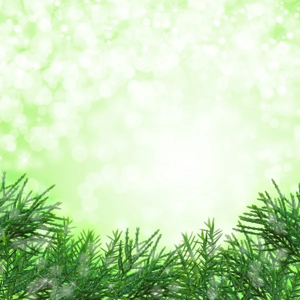 Green Christmas background — Stock Photo, Image