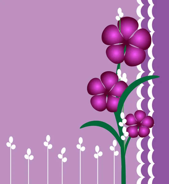 Conception de carte de fleur — Image vectorielle