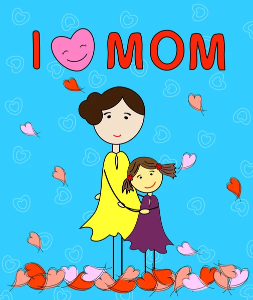 L love mom — Stock Vector