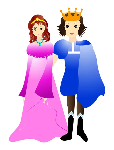 Princ a princezna — Stockový vektor