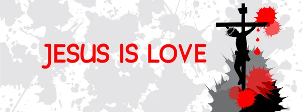 Ježíš je láska - Timeline cover — Stockový vektor
