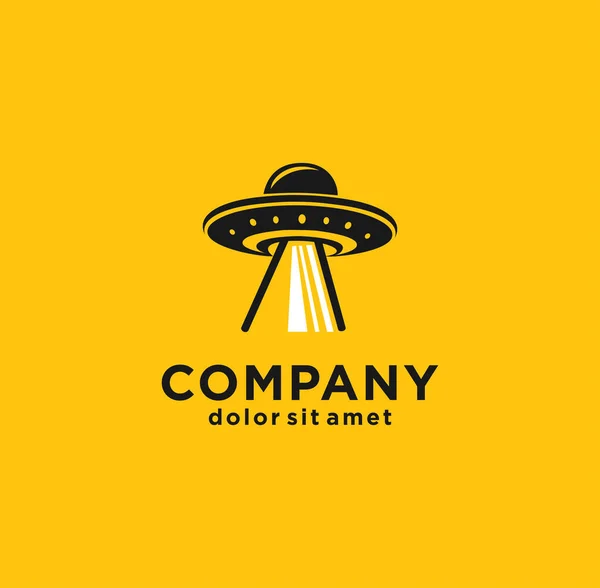 Ilustração Simples Logotipo Navio Ufo Vetor Design Para Web Design — Vetor de Stock