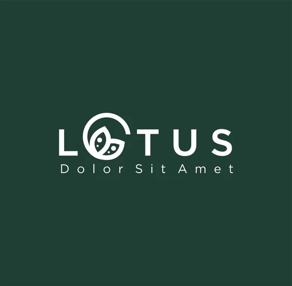 Minimalist Lotus Logosu Sanat Tarzı Çiçek Tasarımı Spa Moda Sanat — Stok Vektör