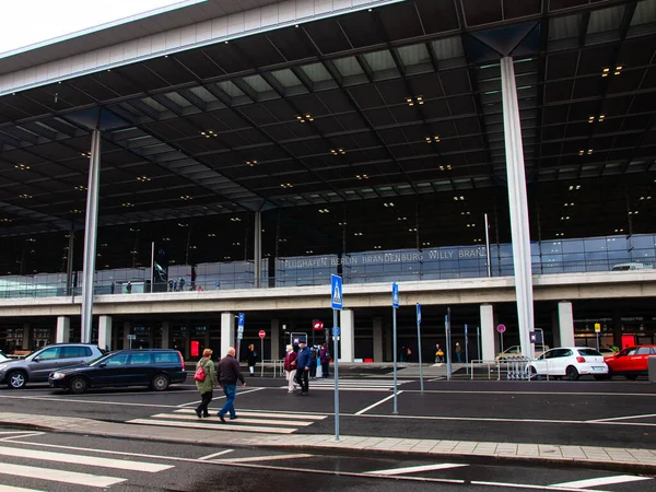 Schoenefeld Jerman November 2020 Terminal Penumpang Bandara Berlin Brandenburg Yang — Stok Foto