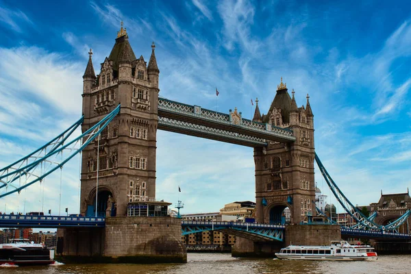 Famosa Tower Bridge Londres Belo Dia — Fotografia de Stock