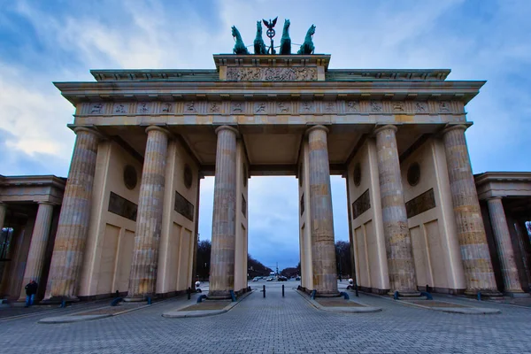 Berlin Germany January 2020 Berlin Most Famous Landmark Brandenburg Gate — стоковое фото