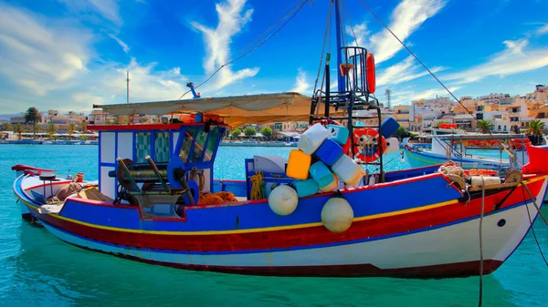 Buque Pesquero Puerto Sitia Isla Creta Grecia — Foto de Stock