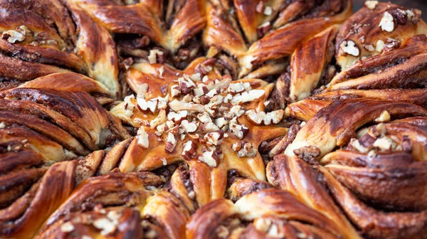 Christmas Star Braided Chocolate Bread — Stock Photo, Image