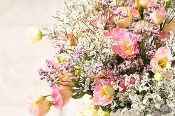 Ramo Flores Lisianto Rosa Eustoma — Foto de Stock