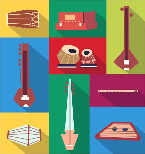 Indyjski instrumentów wektor Ilustracja Stockowa