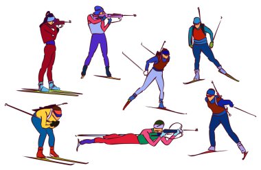 vektör Biatlon set