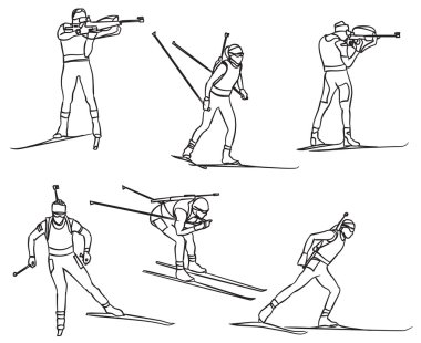 vektör Biatlon set