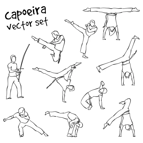 Conjunto de capoeira vector — Archivo Imágenes Vectoriales