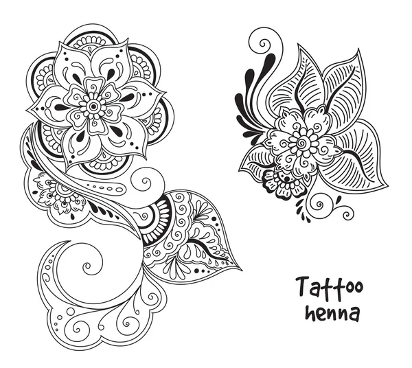 Elemento de henna tatuaje — Vector de stock