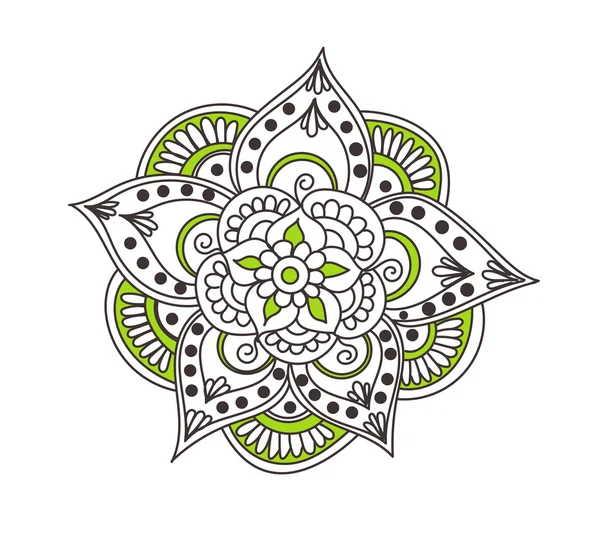 Elemento de henna tatuaje — Vector de stock