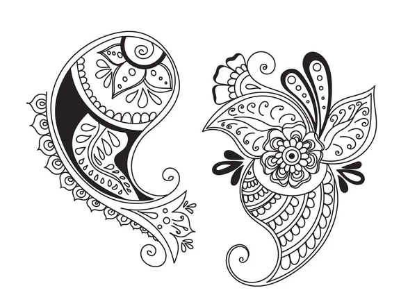 Henna tatuering element — Stock vektor