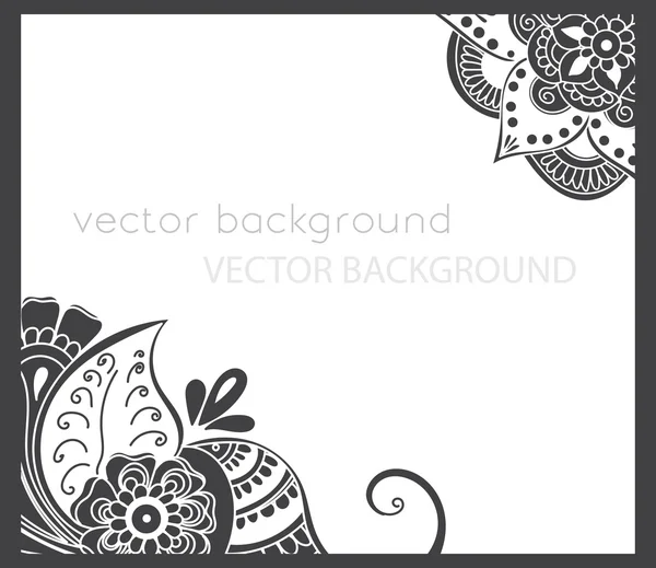 Abstraktes Vektormuster einer tätowierten Henna — Stockvektor