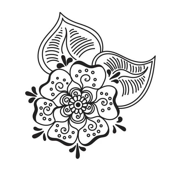 Elemento de henna tatuaje — Vector de stock