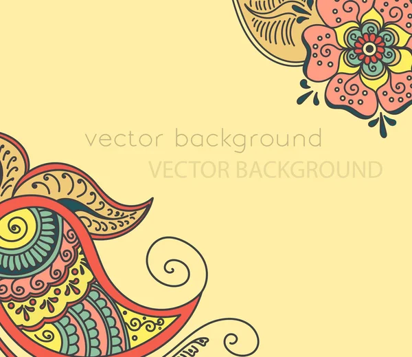 Patrón vectorial abstracto de una henna de tatuaje — Vector de stock