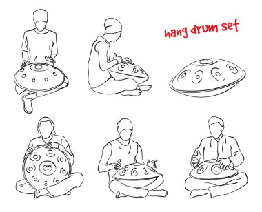 Müzisyen set Drum asmak