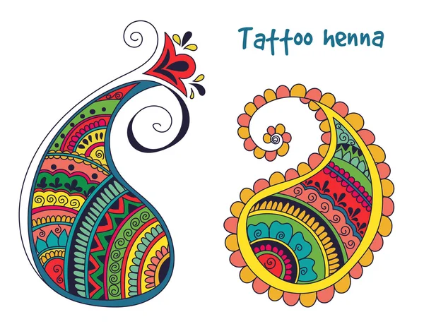 Tatouage henné élément — Image vectorielle