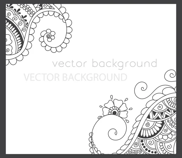 Abstract vector pattern of a tattoo henna — Stock Vector