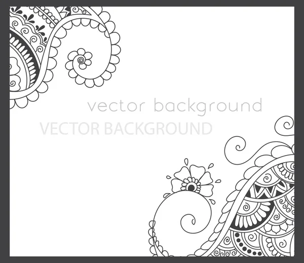 Patrón vectorial abstracto de una henna de tatuaje — Vector de stock