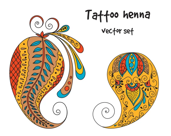 Tatouage henné élément — Image vectorielle