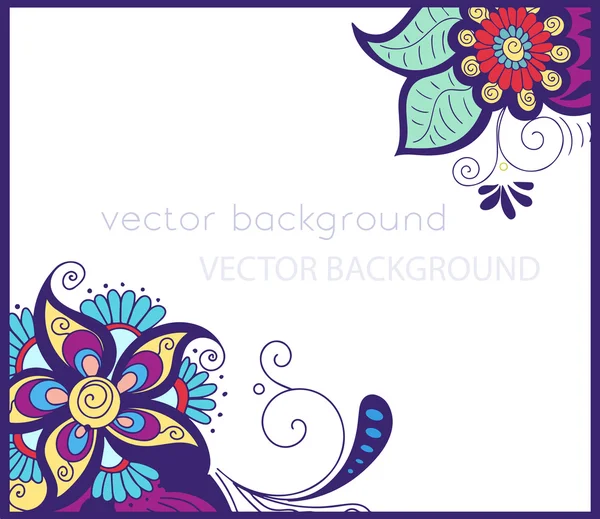 Abstraktní vektorová vzor tetování hennou — Stockový vektor
