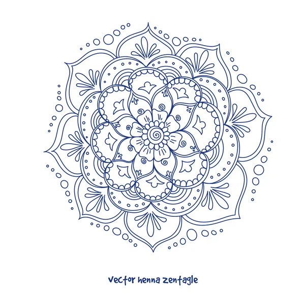 Tatouage henné mandala — Image vectorielle