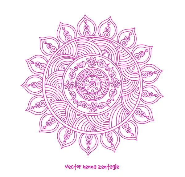 Tatouage henné mandala — Image vectorielle