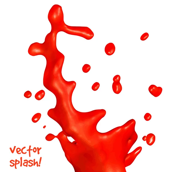 Czerwony splash — Wektor stockowy