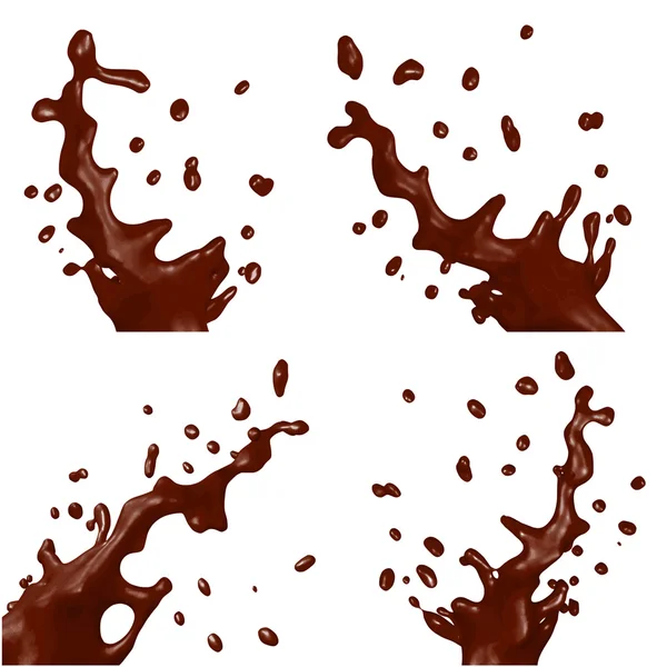 Csokoládé fröccsenés — Stock Vector