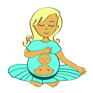 Meditasyon yapan anne.