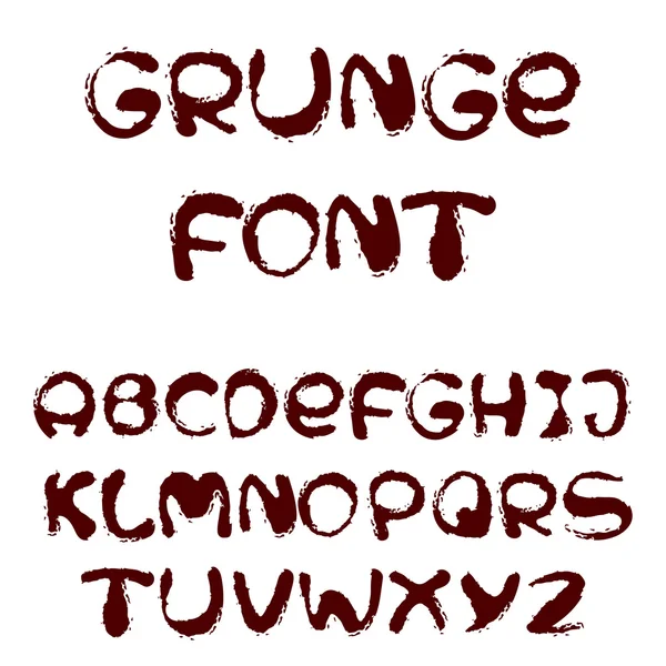 Английский алфавит в гранж-стиле — стоковый вектор