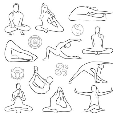 vektör yoga pozisyon