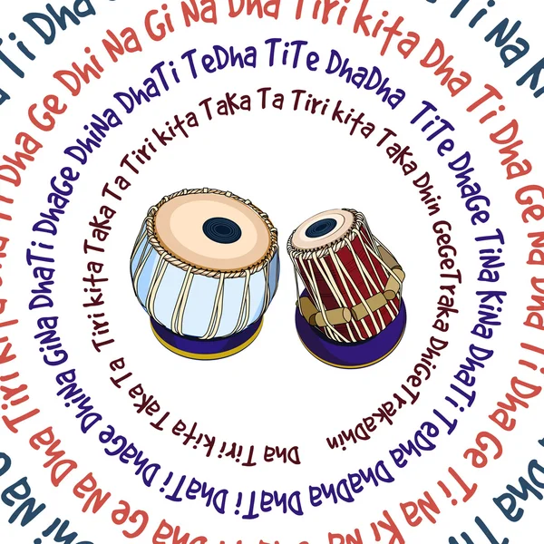 Strumenti musicali indiani - Tabla — Foto Stock