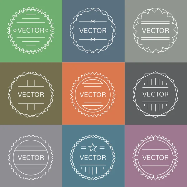 Set of emblems and badges — Stock Vector