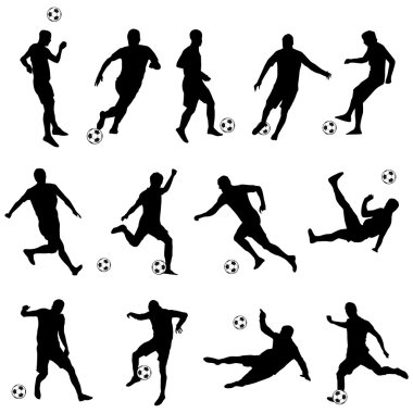 futbol oyuncuları Silhouettes