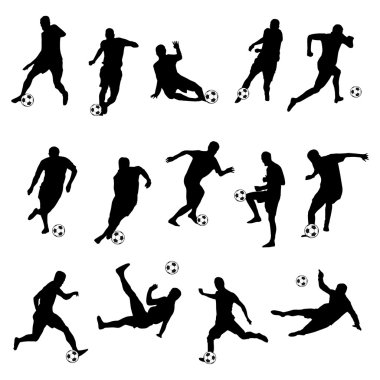 futbol oyuncuları Silhouettes