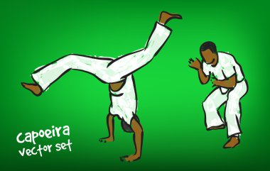 vektör capoeira set