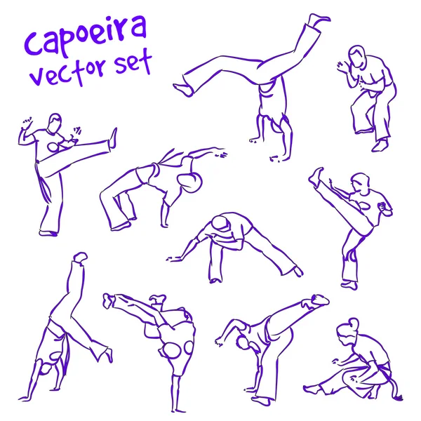 Conjunto de capoeira vector — Archivo Imágenes Vectoriales