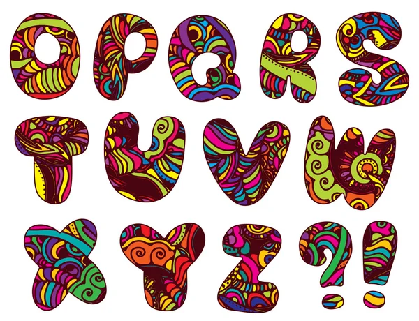 Alphabet vectoriel dessin animé — Image vectorielle