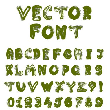 Vektör İngilizce alfabe