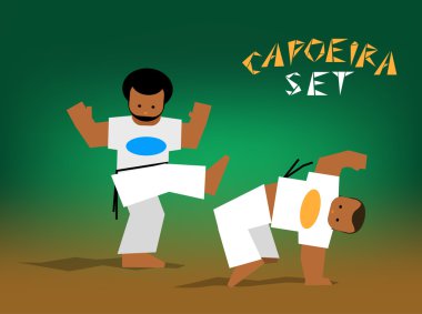 vektör capoeira set